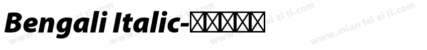 Bengali Italic字体转换